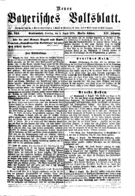 Neues bayerisches Volksblatt Samstag 5. August 1876