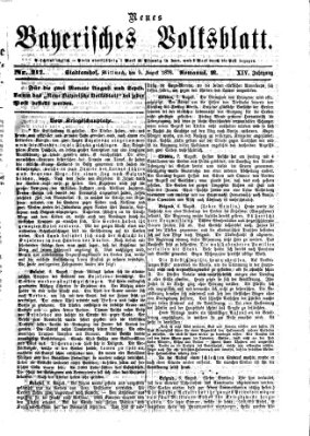 Neues bayerisches Volksblatt Mittwoch 9. August 1876