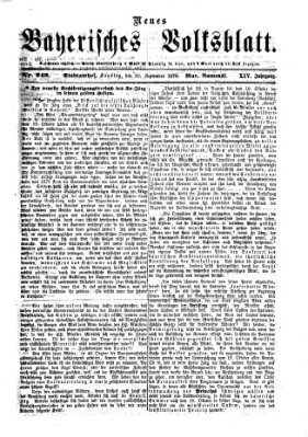 Neues bayerisches Volksblatt Sonntag 10. September 1876