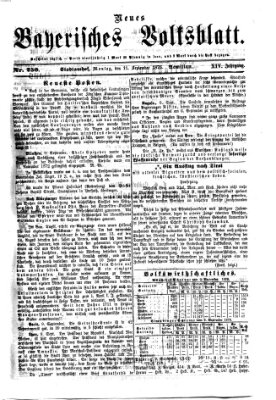 Neues bayerisches Volksblatt Montag 11. September 1876