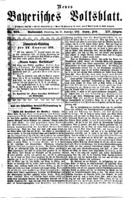 Neues bayerisches Volksblatt Sonntag 17. September 1876