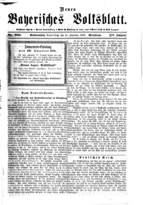 Neues bayerisches Volksblatt Donnerstag 21. September 1876