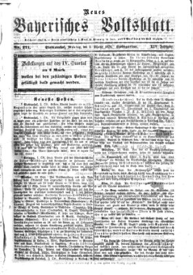 Neues bayerisches Volksblatt Montag 2. Oktober 1876