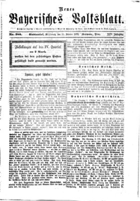 Neues bayerisches Volksblatt Mittwoch 11. Oktober 1876