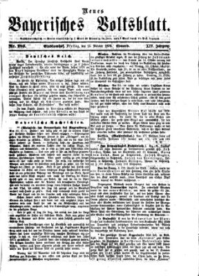 Neues bayerisches Volksblatt Freitag 13. Oktober 1876