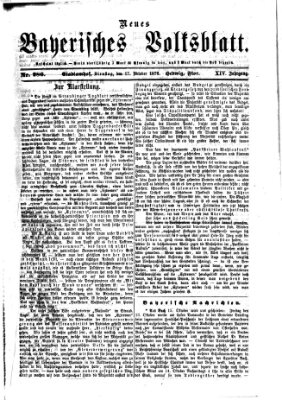 Neues bayerisches Volksblatt Dienstag 17. Oktober 1876