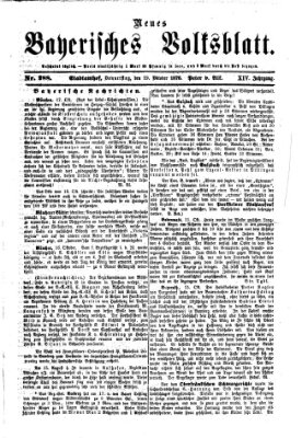 Neues bayerisches Volksblatt Donnerstag 19. Oktober 1876