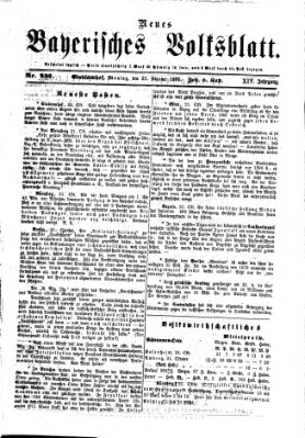 Neues bayerisches Volksblatt Montag 23. Oktober 1876