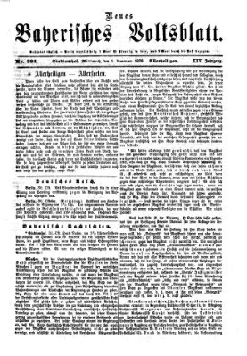 Neues bayerisches Volksblatt Mittwoch 1. November 1876