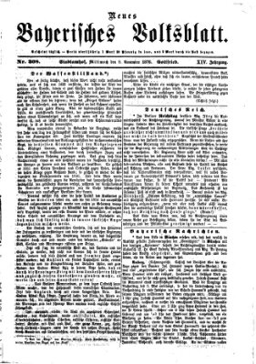 Neues bayerisches Volksblatt Mittwoch 8. November 1876