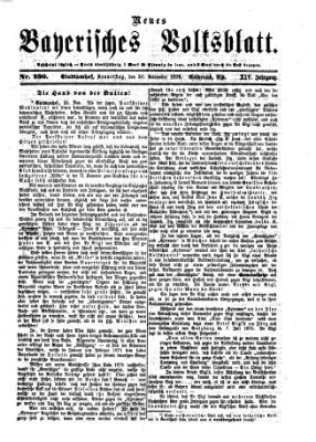 Neues bayerisches Volksblatt Donnerstag 30. November 1876