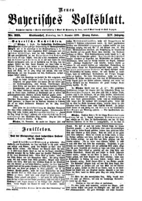 Neues bayerisches Volksblatt Sonntag 3. Dezember 1876