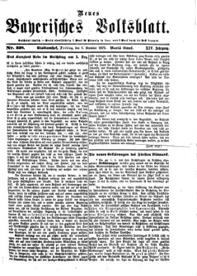 Neues bayerisches Volksblatt Freitag 8. Dezember 1876