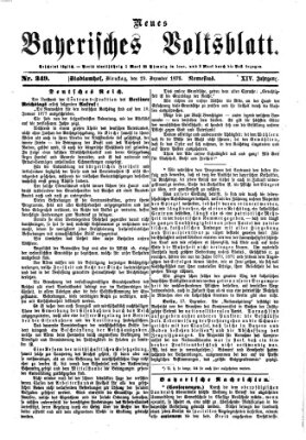 Neues bayerisches Volksblatt Dienstag 19. Dezember 1876