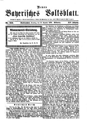 Neues bayerisches Volksblatt Samstag 23. Dezember 1876