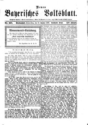 Neues bayerisches Volksblatt Donnerstag 28. Dezember 1876