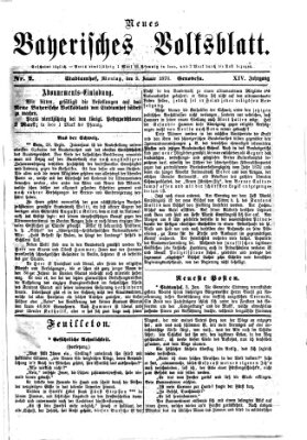 Neues bayerisches Volksblatt Montag 3. Januar 1876