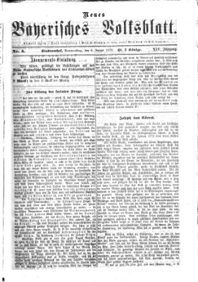 Neues bayerisches Volksblatt Donnerstag 6. Januar 1876