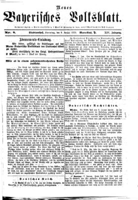 Neues bayerisches Volksblatt Sonntag 9. Januar 1876