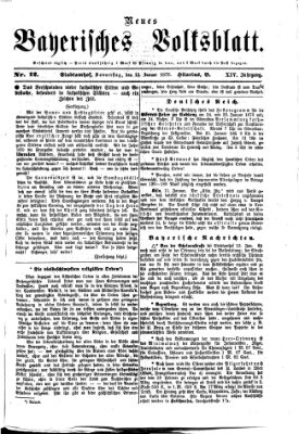 Neues bayerisches Volksblatt Donnerstag 13. Januar 1876