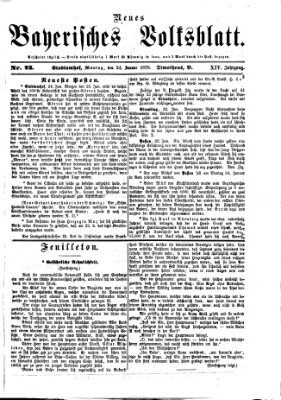 Neues bayerisches Volksblatt Montag 24. Januar 1876