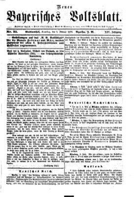 Neues bayerisches Volksblatt Samstag 5. Februar 1876