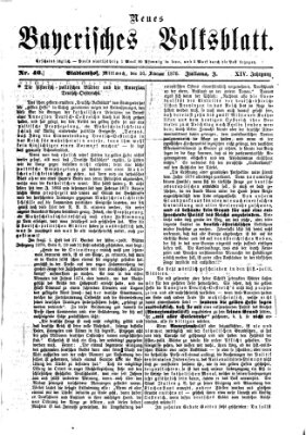 Neues bayerisches Volksblatt Mittwoch 16. Februar 1876