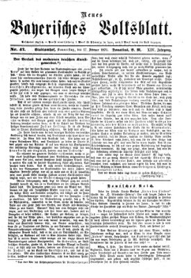 Neues bayerisches Volksblatt Donnerstag 17. Februar 1876