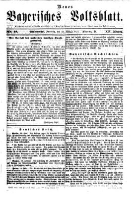 Neues bayerisches Volksblatt Freitag 18. Februar 1876