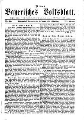 Neues bayerisches Volksblatt Donnerstag 24. Februar 1876