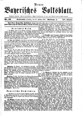 Neues bayerisches Volksblatt Samstag 26. Februar 1876