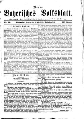 Neues bayerisches Volksblatt Montag 6. März 1876