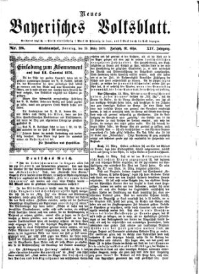 Neues bayerisches Volksblatt Sonntag 19. März 1876