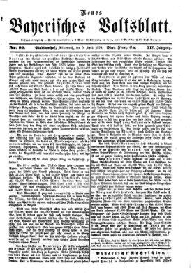 Neues bayerisches Volksblatt Mittwoch 5. April 1876