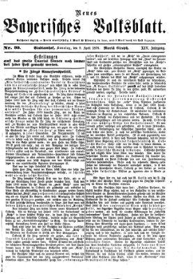 Neues bayerisches Volksblatt Sonntag 9. April 1876