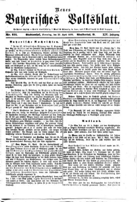 Neues bayerisches Volksblatt Sonntag 23. April 1876