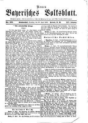 Neues bayerisches Volksblatt Samstag 29. April 1876