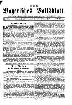 Neues bayerisches Volksblatt Montag 1. Mai 1876