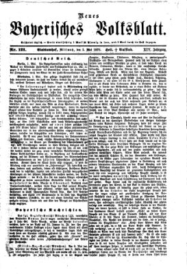 Neues bayerisches Volksblatt Mittwoch 3. Mai 1876