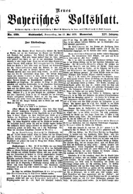 Neues bayerisches Volksblatt Donnerstag 11. Mai 1876