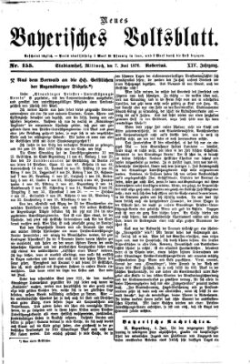 Neues bayerisches Volksblatt Mittwoch 7. Juni 1876