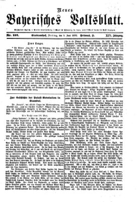 Neues bayerisches Volksblatt Freitag 9. Juni 1876