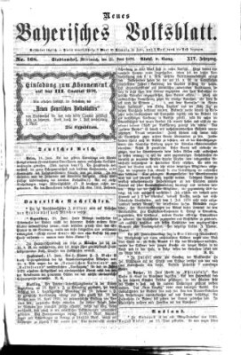 Neues bayerisches Volksblatt Mittwoch 21. Juni 1876