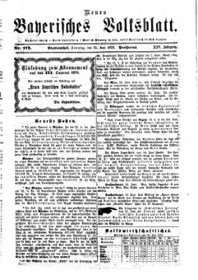 Neues bayerisches Volksblatt Sonntag 25. Juni 1876