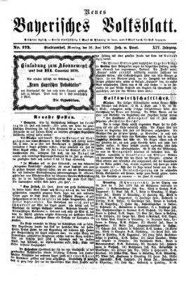 Neues bayerisches Volksblatt Montag 26. Juni 1876