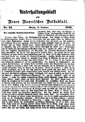 Neues bayerisches Volksblatt. Unterhaltungsblatt (Neues bayerisches Volksblatt) Montag 13. November 1876