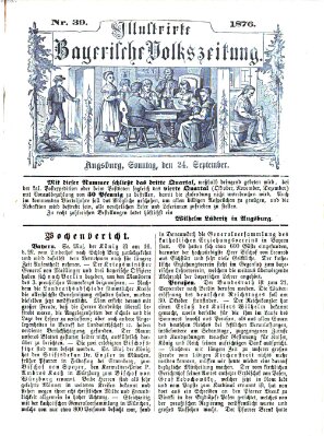 Illustrirte bayerische Volkszeitung Sonntag 24. September 1876