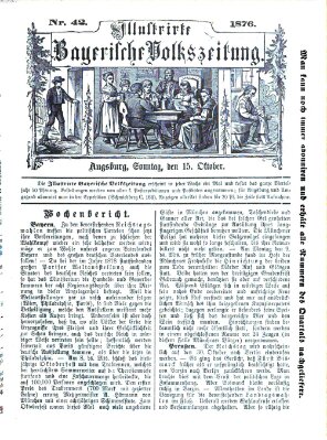 Illustrirte bayerische Volkszeitung Sonntag 15. Oktober 1876