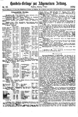 Allgemeine Zeitung. Handelsbeilage (Allgemeine Zeitung) Sonntag 9. April 1876