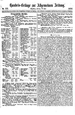 Allgemeine Zeitung. Handelsbeilage (Allgemeine Zeitung) Freitag 30. Juni 1876